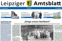 Leipziger Amtsblatt Nr. 1/2023 Teil der Titelseite