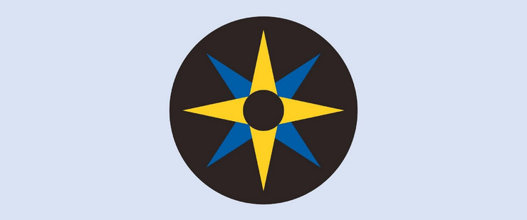 Windrose, die als Logo für den Leipziger Präventionsatlas fungierte