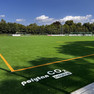 Fußballspielfeld mit Kunstrasen auf der Sportplatzanlage Mühlwiese