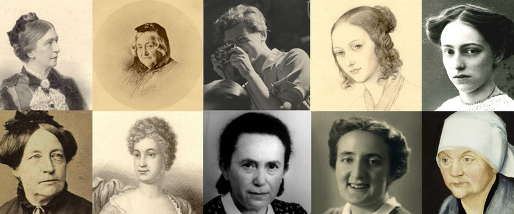 verschiedene Porträts bedeutender Leipzigerinnen