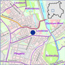 Stadtplan von Leipzig mit Markierung des Gewölbekellers in der Zschocherschen Straße 12 in 04229 Leipzig, Exposé 0490