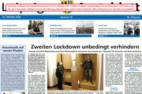 Ausschnitt Titelseite des Leipziger Amtsblattes vom 31. Oktober 2020