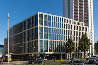Neues Bürogebäude der Leipziger Wohnungs- und Baugesellschaft mbH (LWB) neben dem Wintergartenhochhaus