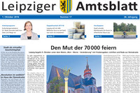 Titelseite des Leipziger Amtsblatts vom 1. Oktober 2016 zeigt die Nikolaikirche bei Nacht