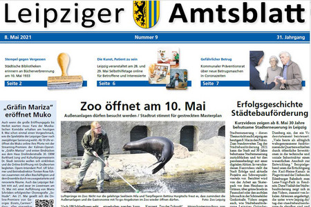 Ausschnitt Titelseite Amtsblatt