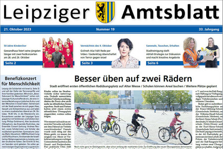 Leipziger Amtsblatt Nr. 19/2023 - Titelseite (Ausriss)
