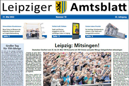 Leipziger Amtsblatt Nr. 10/2022 Titelbild