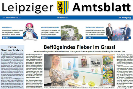 Ausschnitt der Titelseite des Leipziger Amtsblatt Nr. 21/2023