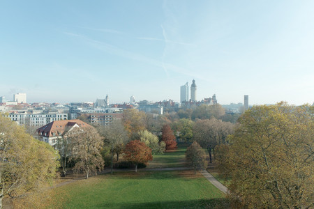 Blick vom Johannapark aus Richtung Stadtzentrum