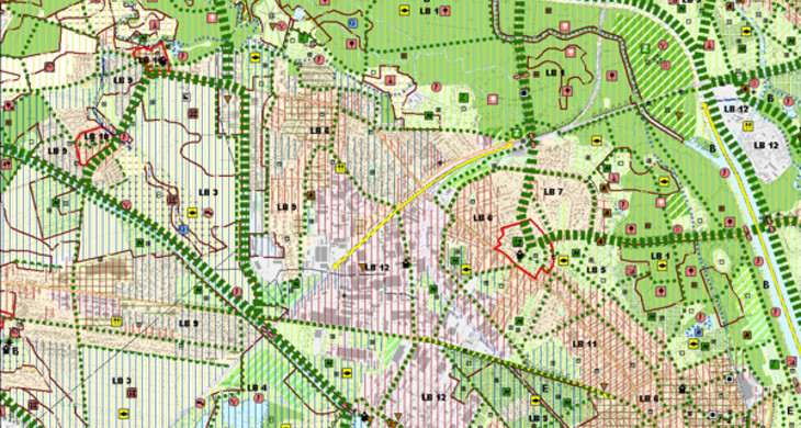 Kartenausschnitt aus dem Integrierten Entwicklungskonzepts des Landschaftsplans
