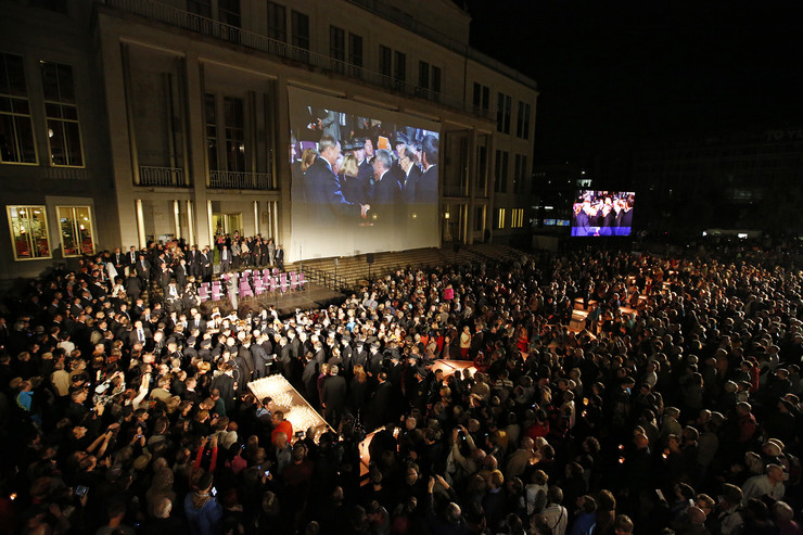 Eröffnung des Lichtfests 2014 auf dem Augustusplatz