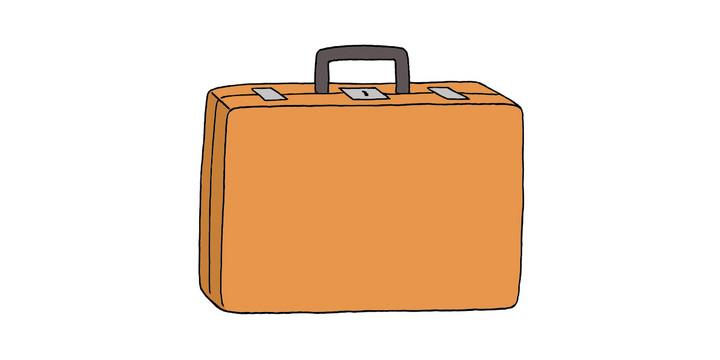 ein brauner Koffer