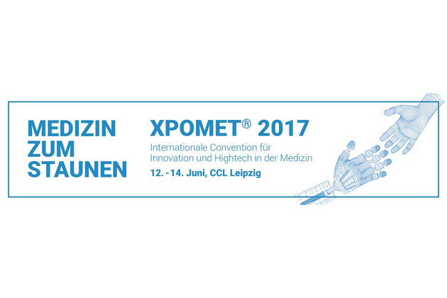 Banner XPOMET 2017 mit dem Schriftzug "Medizin zum Staunen"
