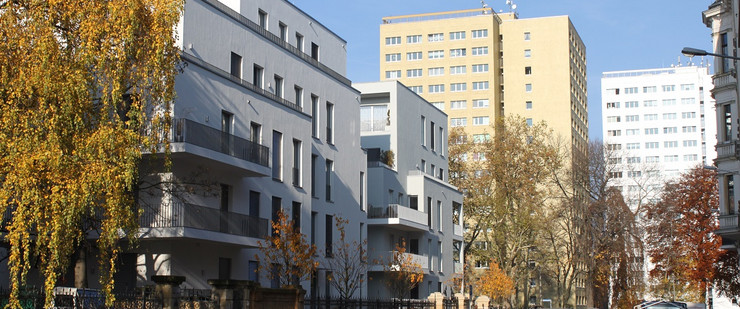 Foto eines Neubau-Wohngebäudes im Musikviertel in Zentrum-West