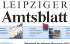 Ausschnitt aus dem Titelblatt des Leipziger Amtsblattes mit Logo Leipziger Amtsblatt