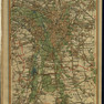 Buchseite mit farbiger Karte zu Leipzig und Umgebung