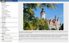 Bildschirmfotos der Webseite des Ratsinformationssystems. Neben den Menüpunkten ist ein größeres Bild des Neuen Rathauses sichtbar.