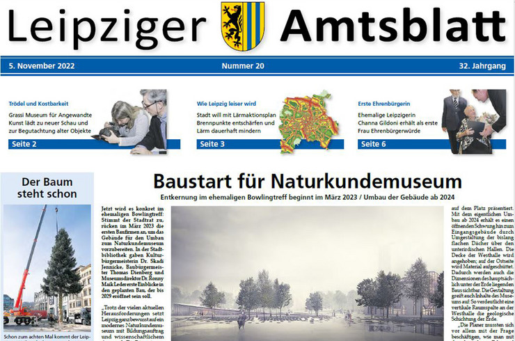 Leipziger Amtsblatt 20/2022 Titelbild (Ausschnitt)