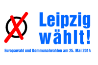Wahllogo der Stadt Leipzig zur Europawahl und den Kommunalwahlen am 25. Mai 2014.
