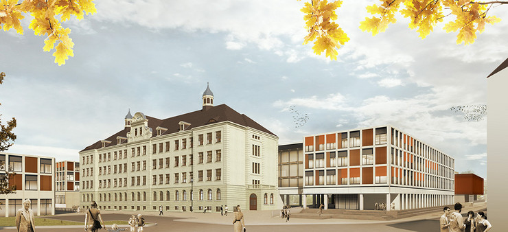 Planzeichnung der Quartiersschule Ihmelsstraße
