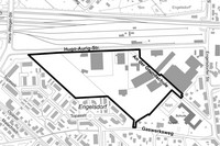 Karte mit Geltungsbereich Bebauungsplan Nr. 423, Hugo-Aurig-Straße/Gaswerksweg