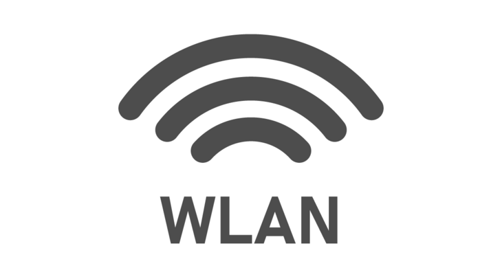 WLAN Symbol mit drei ausstrahlenen Funkwellen