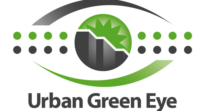 Grün schwarzes Logo des Projektes UrbanGreenEye