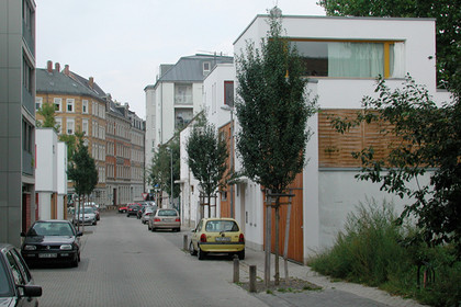 Gebäudeansicht Gartenhofhäuser Pfeffinger Straße