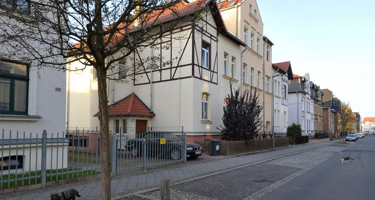 Straßenansicht im Sanierungsgebiet Böhlitz-Ehrenberg