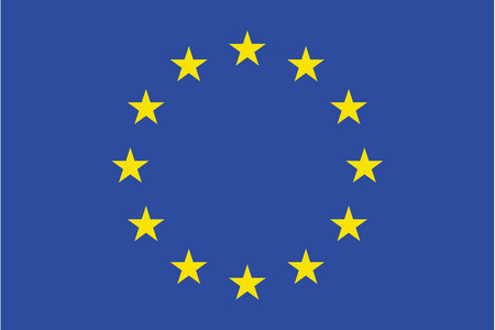 Logo Europäische Union - Blauer Flagge mit Sternenkreis