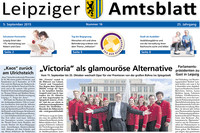 Titelseite des Leipziger Amtsblatts vom 5. September 2016 zeigt Ulf Schirmer und sein Team vor der Oper