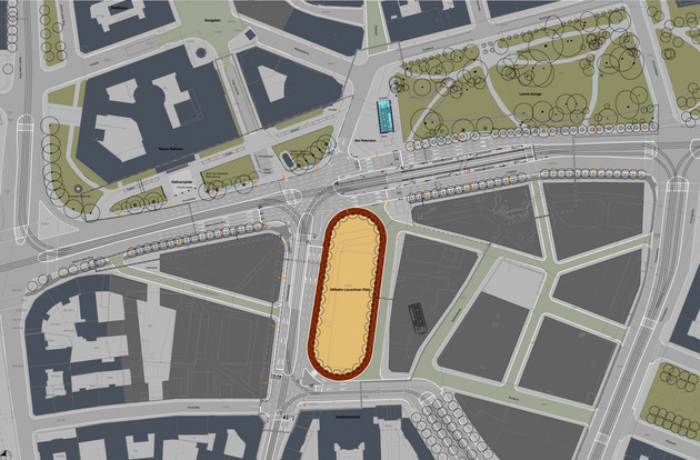 Karte mit städtebaulicher Planung des Wilhelm-Leuschner-Platzes