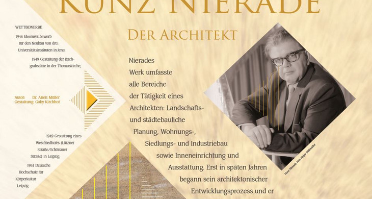 Bildausschnitt eines Ausstellungsplakates zu der Ausstellung Kunz Nierade - der Architekt