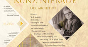 Bildausschnitt eines Ausstellungsplakates zu der Ausstellung Kunz Nierade - der Architekt
