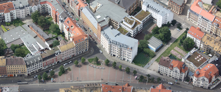 Luftbild Lindenauer Markt