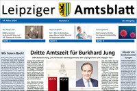 Titelblatt des Leipziger Amtsblattes Nr. 5/2020 mit einer Wahlergebnisgrafik 
