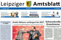 Leipziger Amtsblatt Nr. 19/2020 Titelseite, oberer Teil