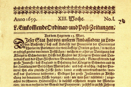 Zeitungstext von 1659
