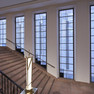 Fensterfront im Treppenhaus des Grassi Museums