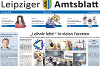 Titelseite des Leipziger Amtsblatts vom 18. Juni 2016 zeigt Fotos von Veranstaltungen der Langen Nacht der Wissenschaften
