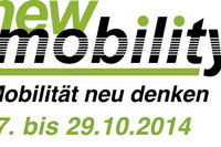 Logo zu Fachmesse und Kongress "new mobility - Mobilität neu denken" vom 27. bis 29.10.2014 in Leipzig