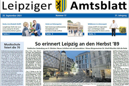Ausschnitt Titelseiten des Leipziger Amtsblattes