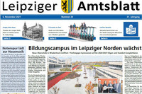 Ausschnitt aus der Titelseite des Leipziger Amtsblattes