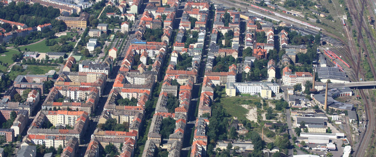 Luftbild Leipziger Osten Gesamtaufnahme