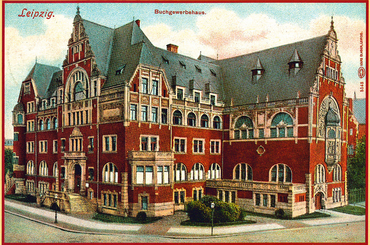 Historische Abbildung des Buchgewerbehauses um 1900