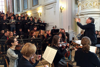 BachChor bei einem Konzert an der Nikolaikirche