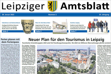 Ausschnitt der Titelseite des Leipziger Amtsblatt Nr. 2/2023