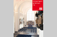 Die Titelseite der Ausgabe 7 der Leipziger Blätter zeigt das Paulinum von innen mit Altar und Stuhlreihen