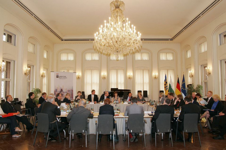 Veranstaltungen im Rahmen der EU-Ratspräsidentschaft Deutschlands im Jahr 2007 in der Alten Handelsbörse.