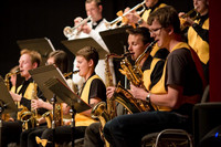 Junge Bläser der Junior Big Band der Musikschule ZUS Veveri in Brno bei einem Konzert